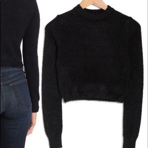 Black fuzzy sweater